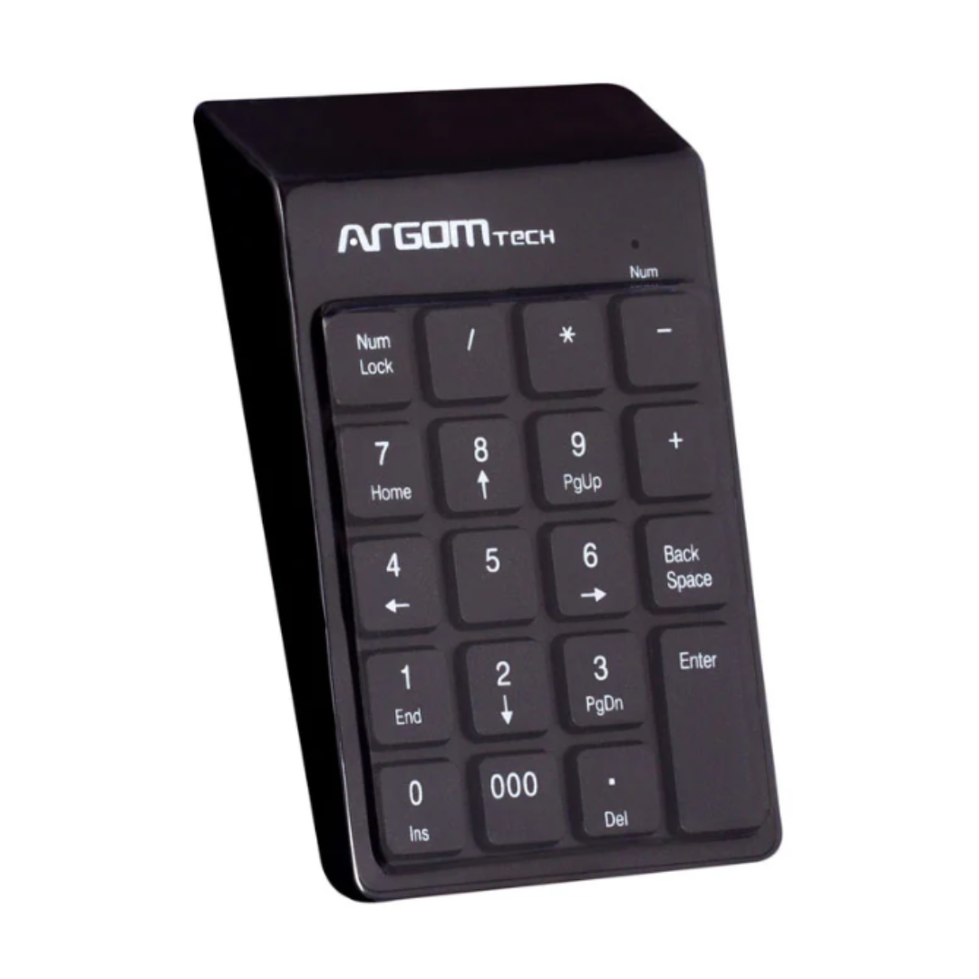 TECLADO NUMÉRICO ARGOM KB-1076 MEMBRANA ALÁMBRICO ARG-KB-1076 NEGRO