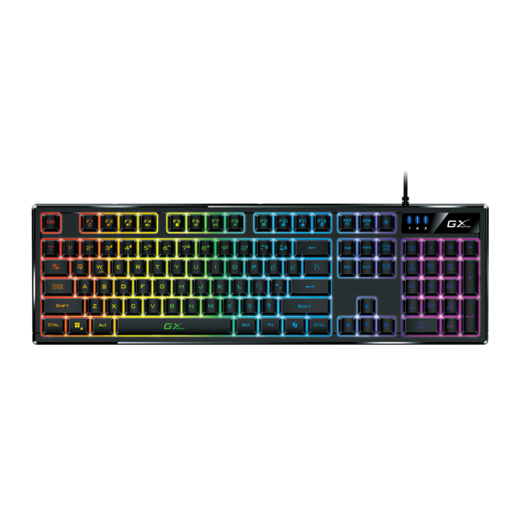 TECLADO GAMING RGB GENIUS RS2 SCORPIO K7 MEMBRANA ALAMBRICO ESPAÑOL 31310054401 NEGRO