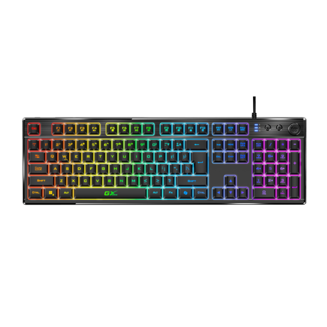 TECLADO GAMING RGB GENIUS RS2 SCORPIO K7 PLUS MEMBRANA ALAMBRICO ESPAÑOL 31310056401 NEGRO