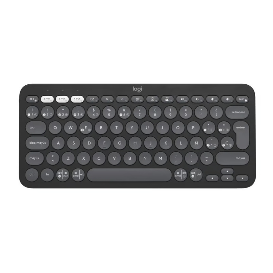 Teclado Logitech Pebble Keys 2 K380S 70% Membrana Bluetooth Español Bt