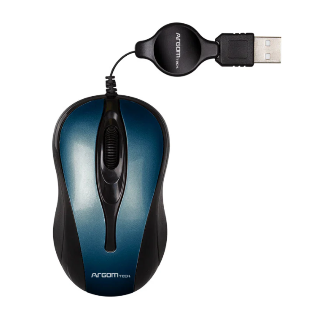 MOUSE ARGOM ALAMBRICO ARG-MS-0008BL AZUL