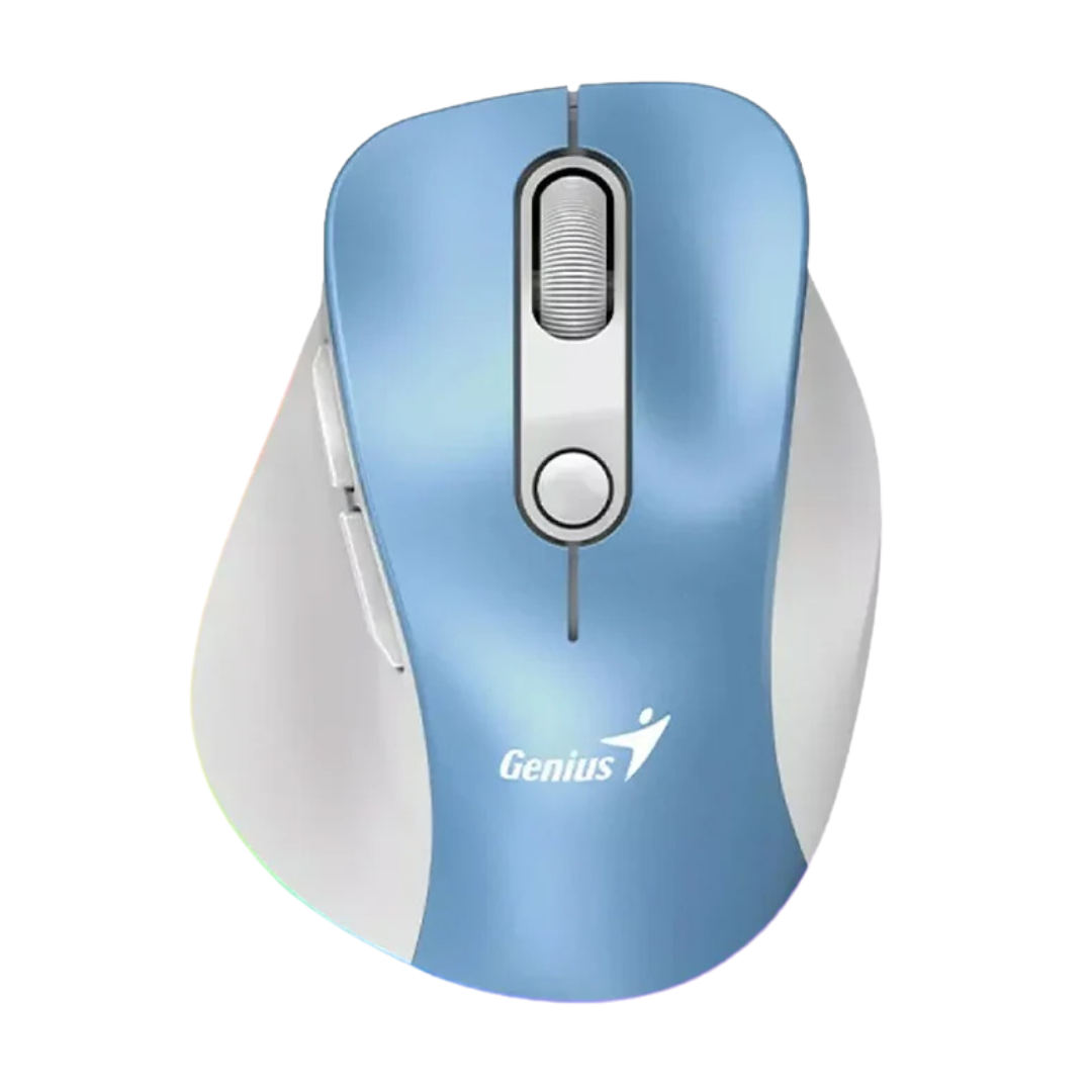 MOUSE RGB GENIUS RS2 ERGO 9000S PRO INALAMBRICO CON RECEPTOR 31030039401 CELESTE