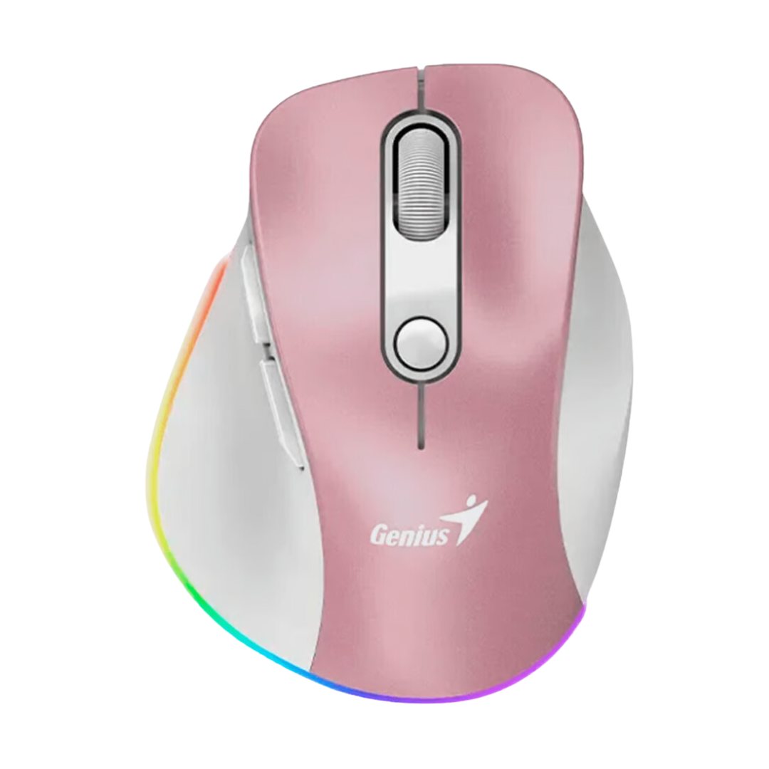 MOUSE GENIUS RS2 ERGO 9000S PRO INALAMBRICO CON RECEPTOR 31030039403 ROSADO