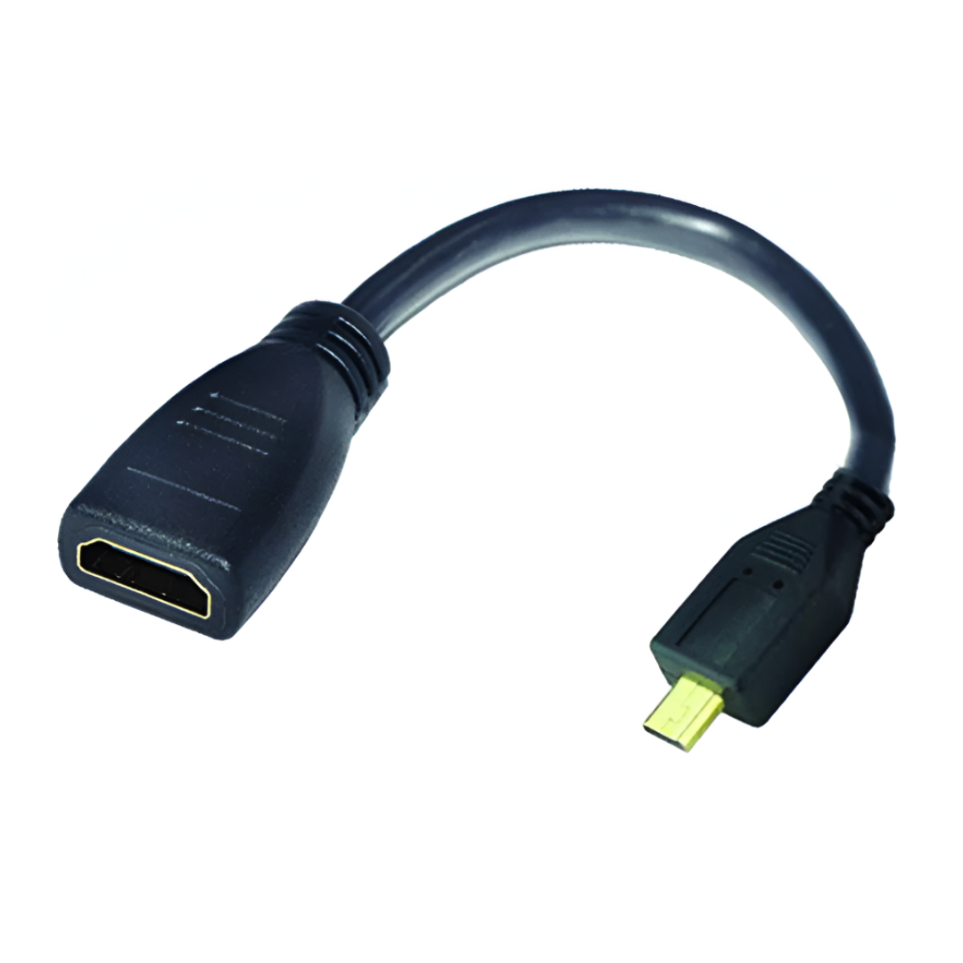 CABLE ARGOM MICRO HDMI MACHO A HDMI HEMBRA 6" ARG-CB-0054