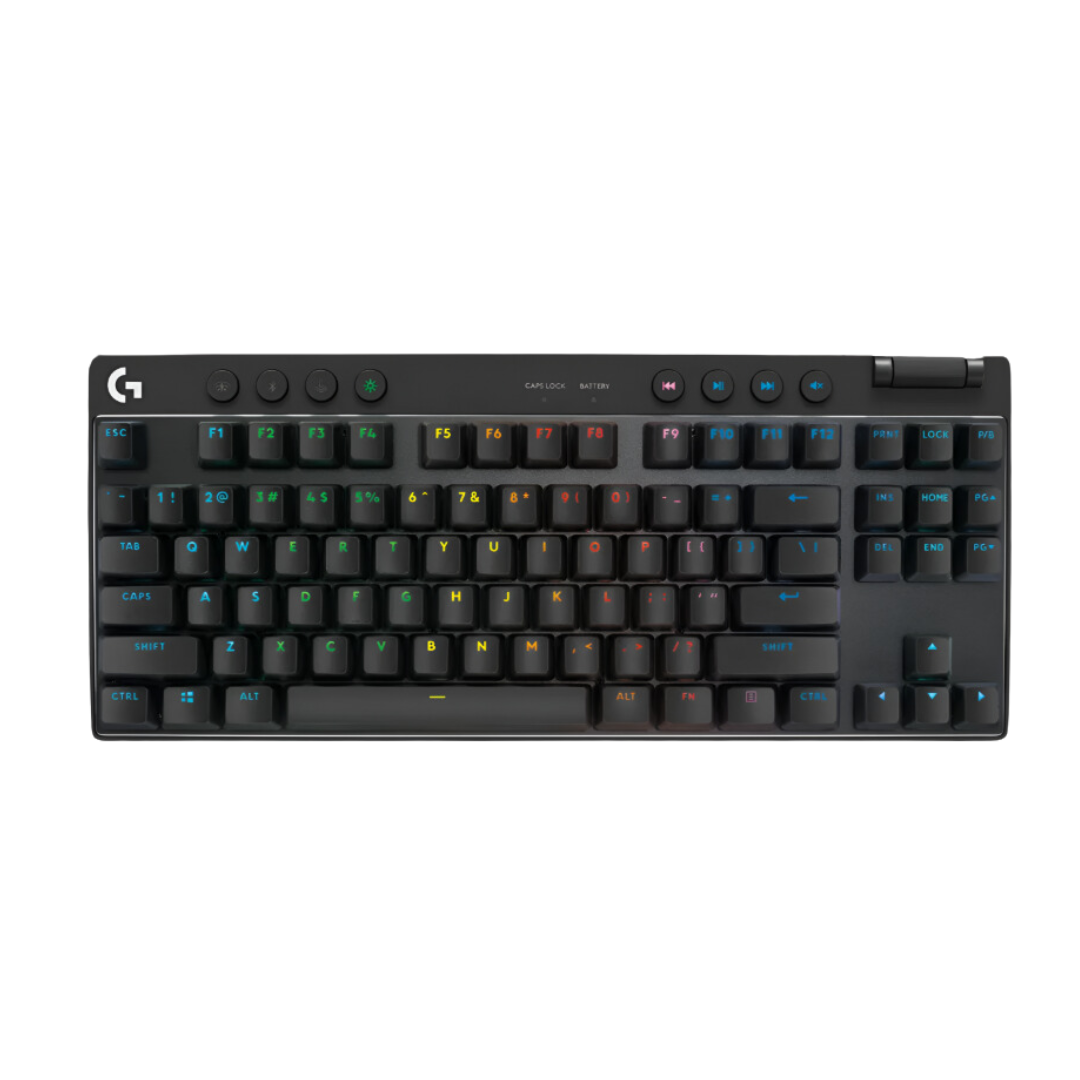 TECLADO GAMING RGB LOGITECH G PRO X TKL MECANICO BLUETOOTH INGLES 920-012127 NEGRO