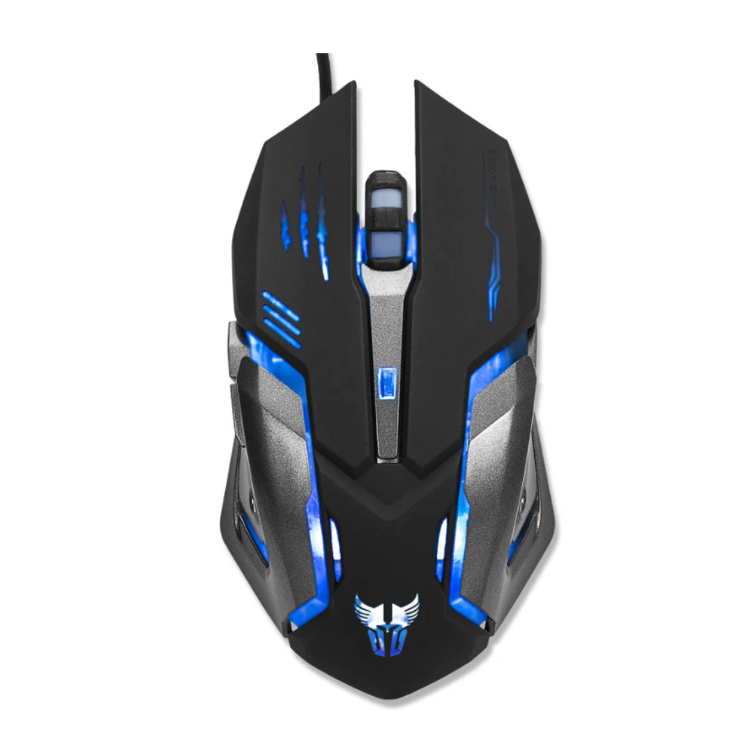 MOUSE GAMING RGB ARGOM COMBAT ALAMBRICO ARG-MS-2040BK Negro-Plateado