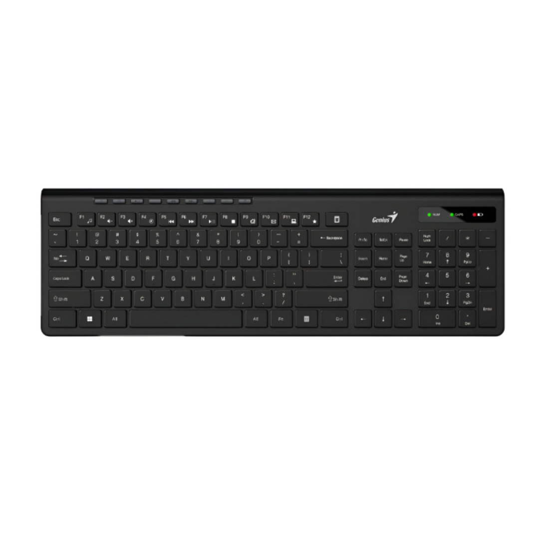 TECLADO GENIUS SLIMSTAR KB-7230 MEMBRANA INALAMBRICO CON RECEPTOR ESPAÑOL 31310021401 NEGRO