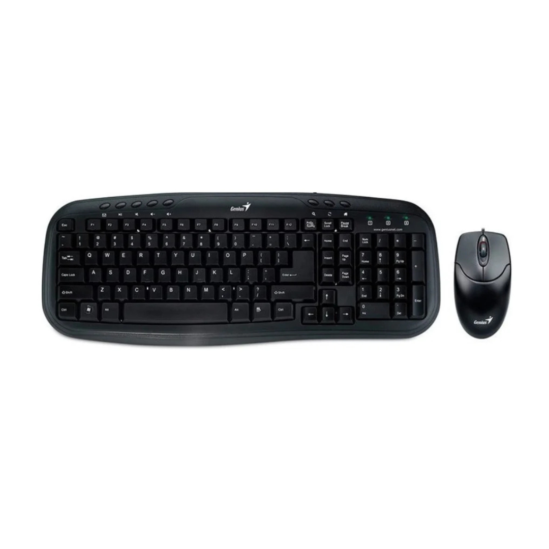TECLADO Y MOUSE GENIUS SMART KM-200 SP USB BLACK 31330003401