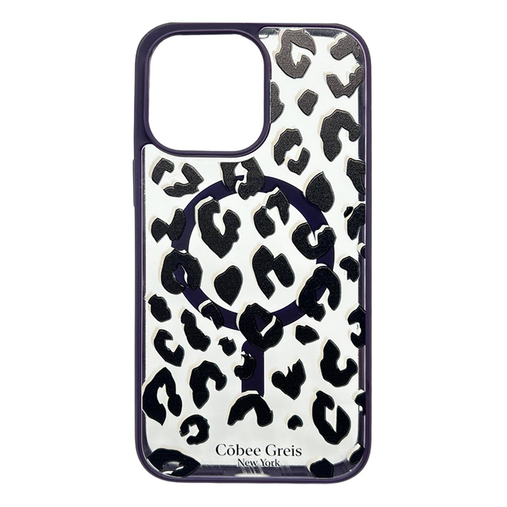 Côbee Canvas MagSafe Morado Iphone 14 Pro Máx Animal Print