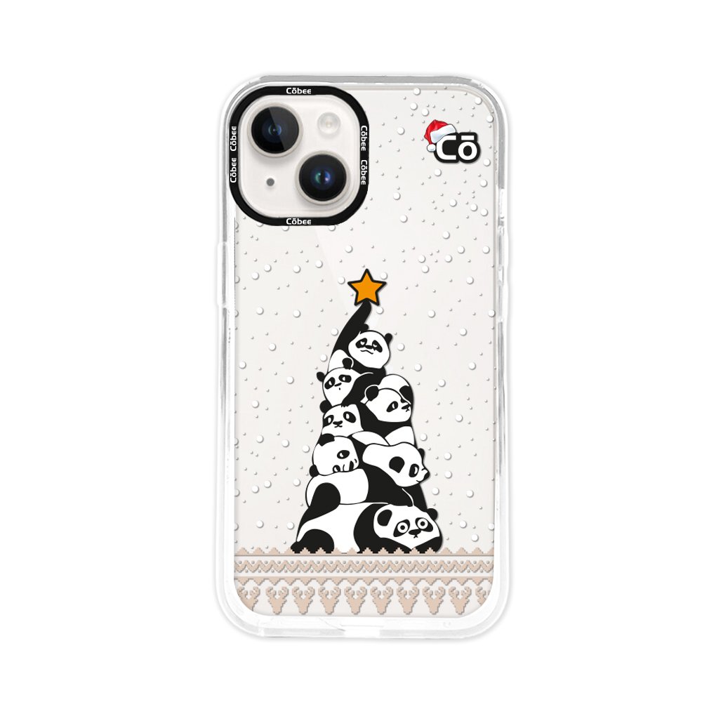 Côbee Log Iphone 13/14 Panda Tree Borde Blanco