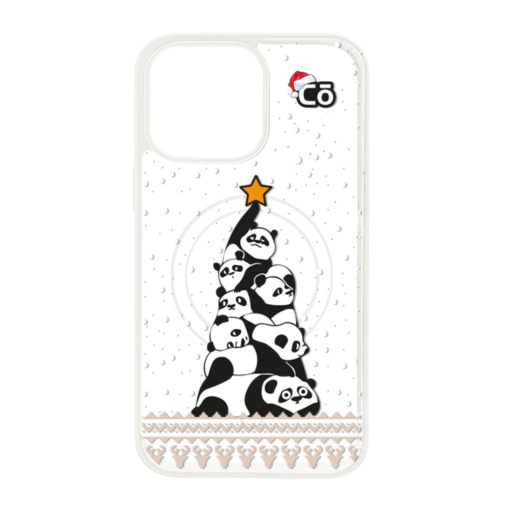 Côbee Canvas MagSafe Iphone 14 Pro Panda Tree / Blanco