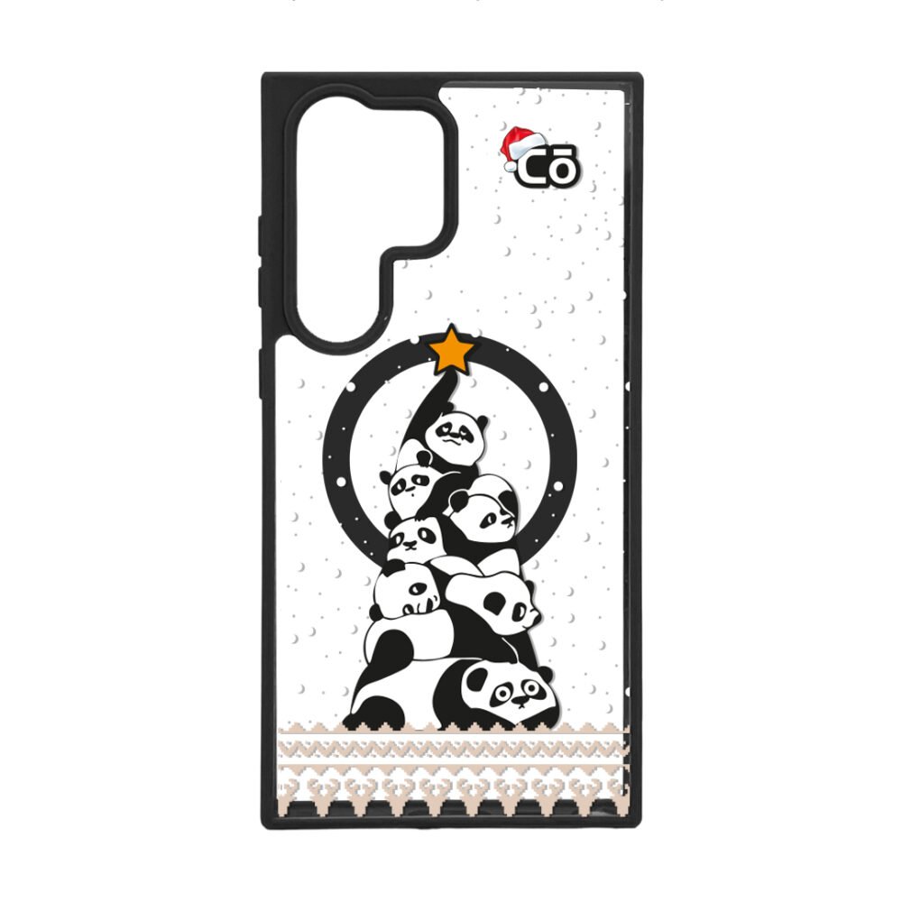 Côbee Canvas MagSafe Samsung S23 Ultra Panda Tree / Negro