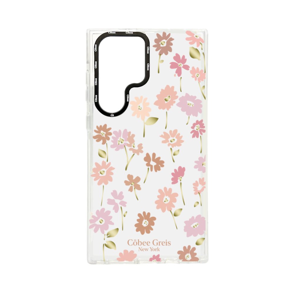 Côbee Log Samsung S23 Ultra Greis #10 Flor Rosa Borde blanco