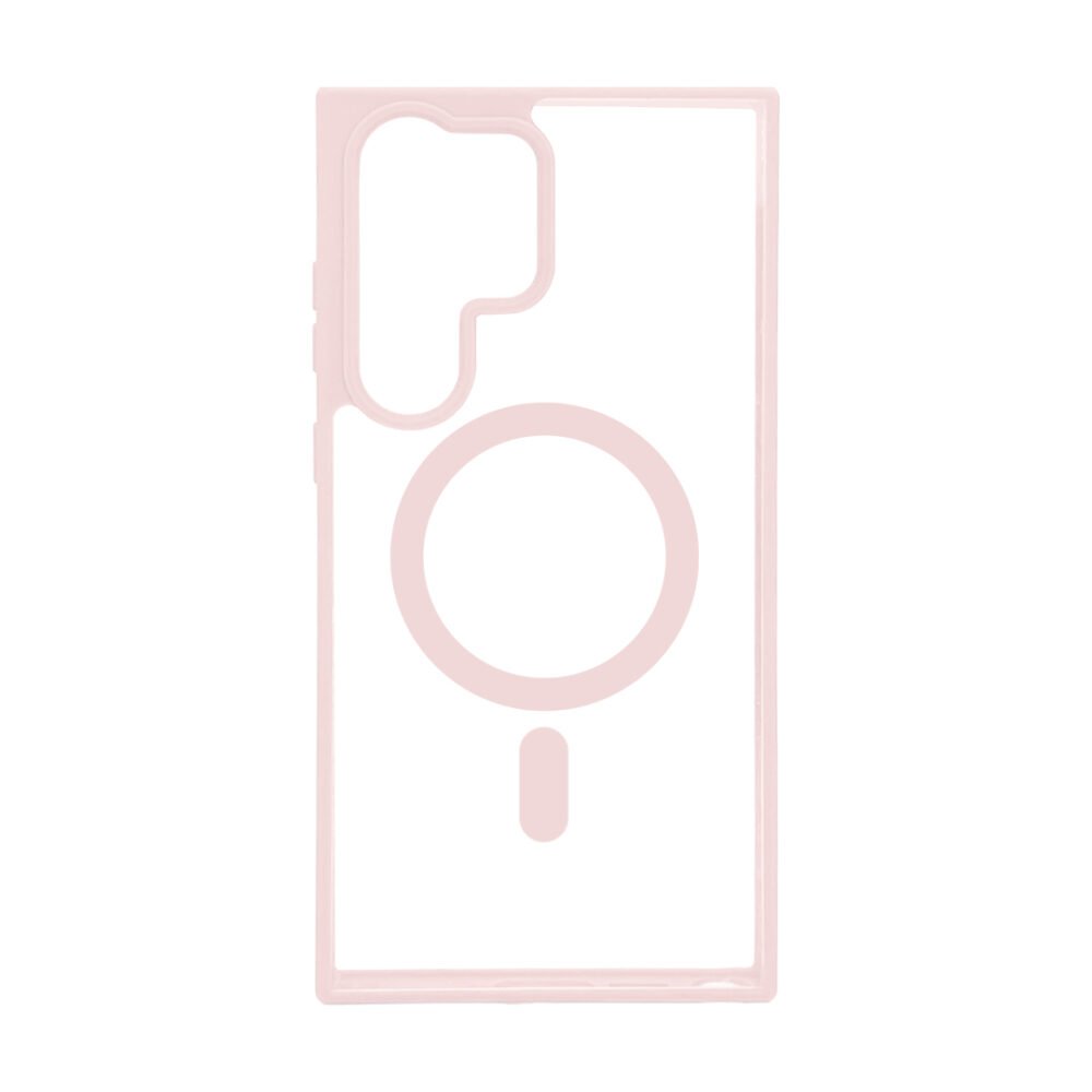 Estuche Canvas MagSafe Samsung s23 Ultra Rosado