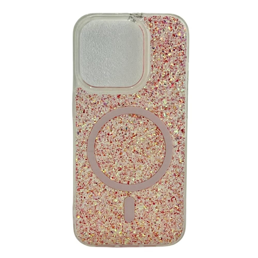 Estuche Tornasol MagSafe Iphone 15 Pro Rosa