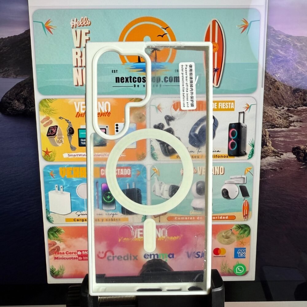 Estuche Canvas MagSafe Samsung S23 Ultra Blanco Blanco