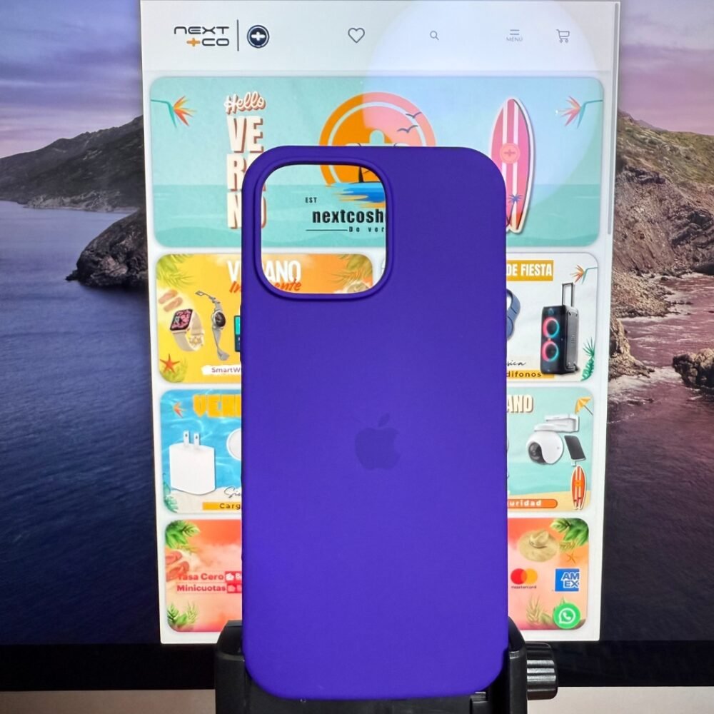 Estuche Silicon Iphone 16 Pro Max Morado