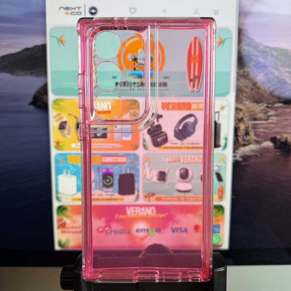 Estuche Space Cristal Samsung S24 Ultra Rosa
