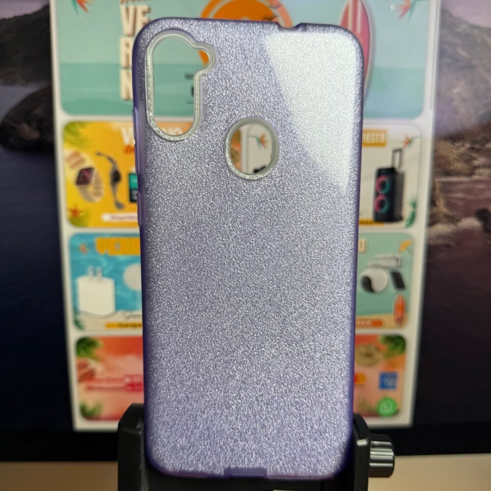 Estuche escarcha Samsung A11 morado