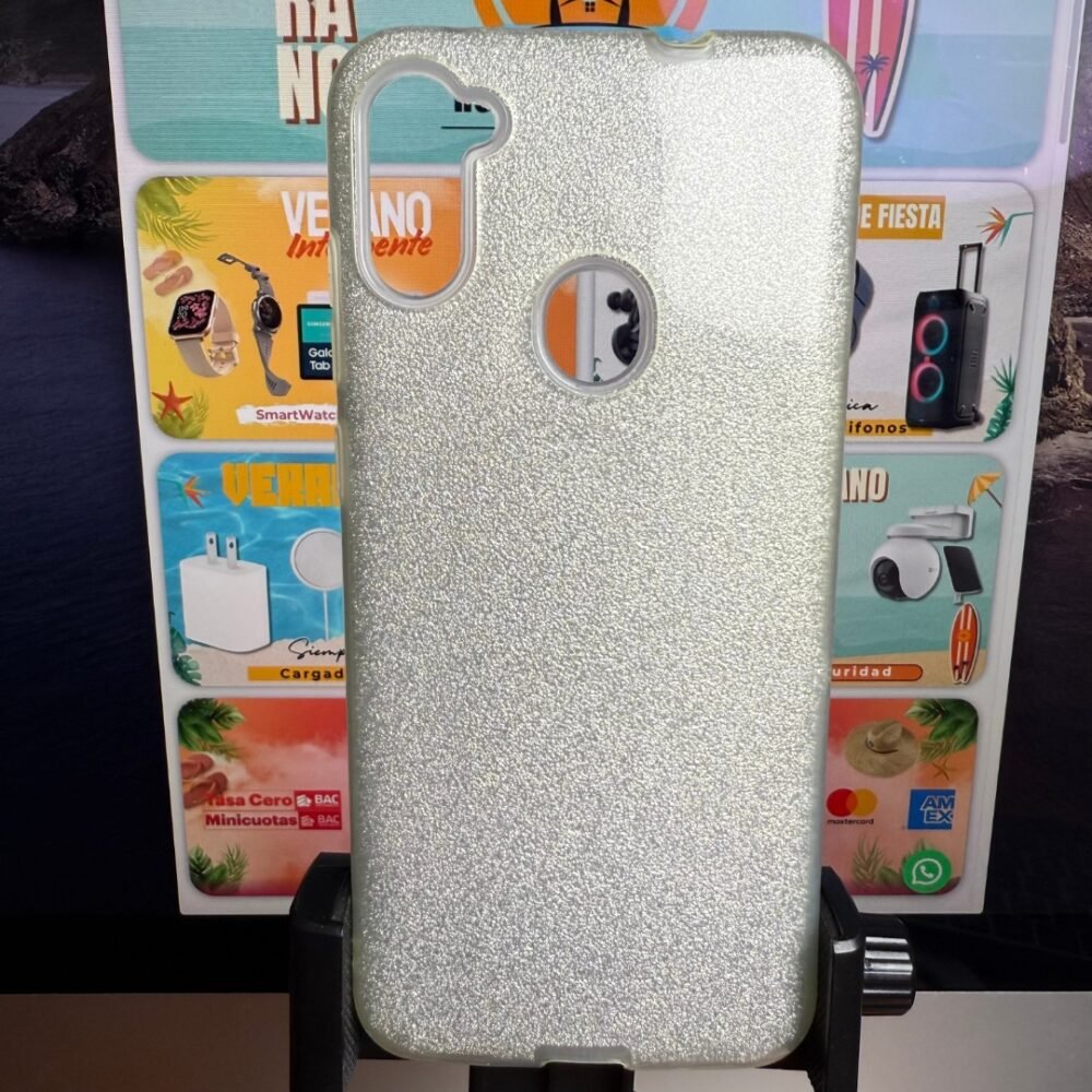 Estuche escarcha Samsung A11 gris