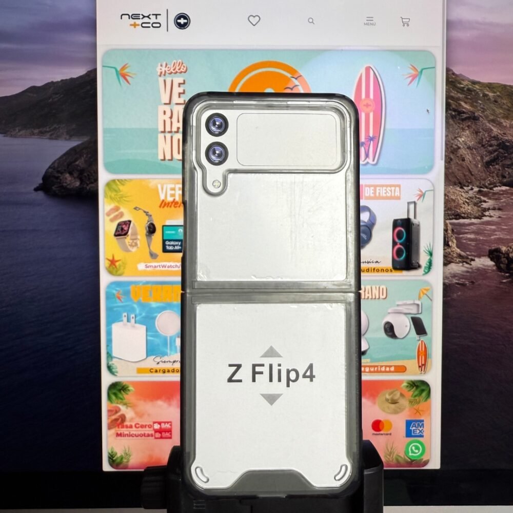 Estuche Transparente Shield Borde Negro Samsung Z Flip 4