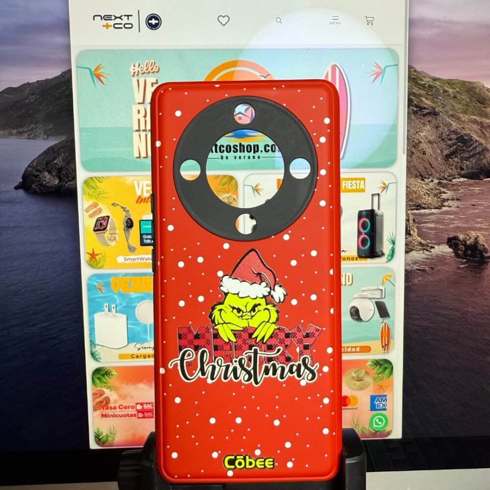 Estuche Cobee Inc Huawei Magic 5 Lite/X9A Grinchmas / Rojo