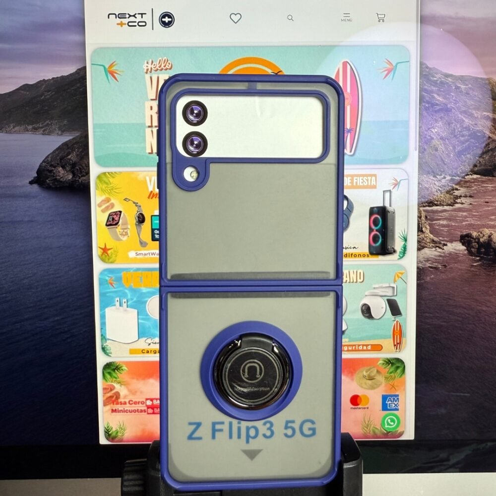 Estuche Anillo Samsung Z FLIP 3 Azul