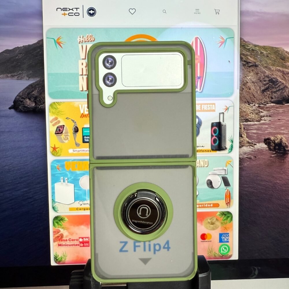 Estuche Anillo Samsung Z FLIP 4 Verde