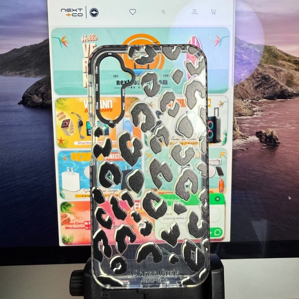 Côbee Log Samsung A24 Animal Print Borde Negro