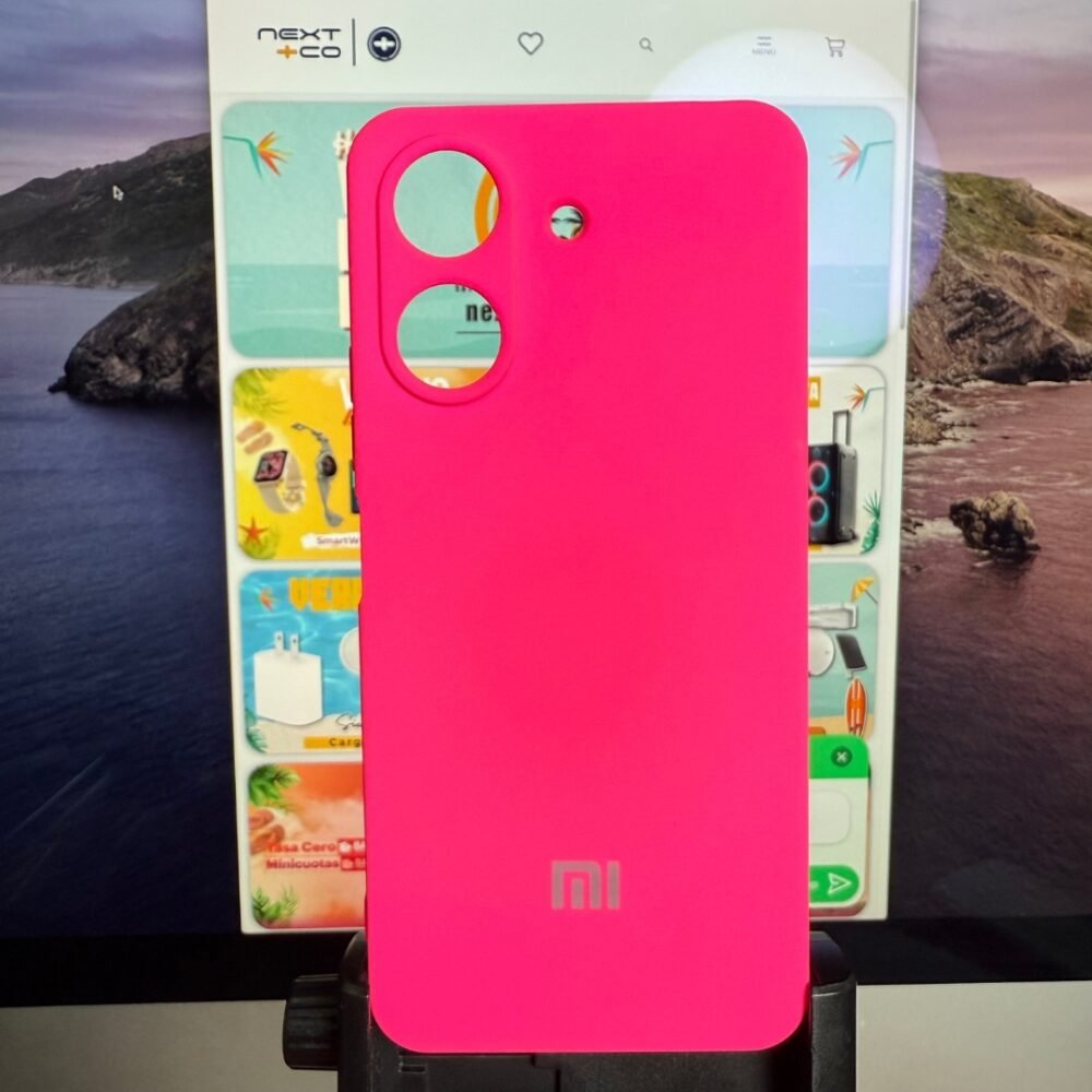 Estuche Silicon Xiaomi Redmi 13C Fucsia Neon