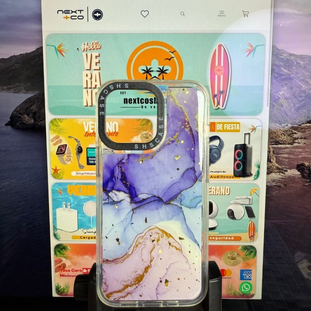 Estuche Serie Q Iphone 13 Pro Abstracto Morado/Lila