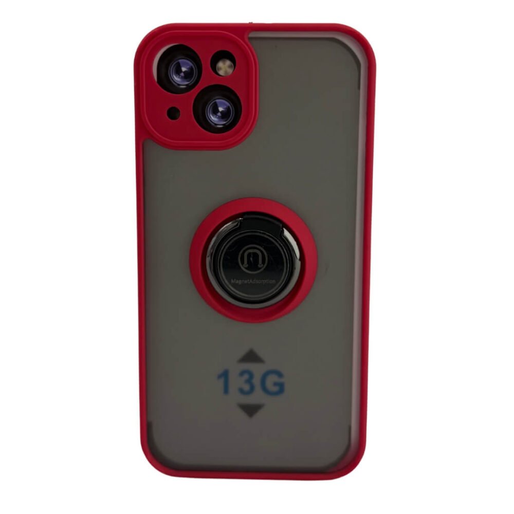 Estuche Anillo Iphone 13- Rojo