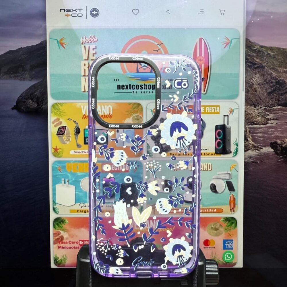 Côbee Log Iphone 14 Pro Ajedrez Borde Negro