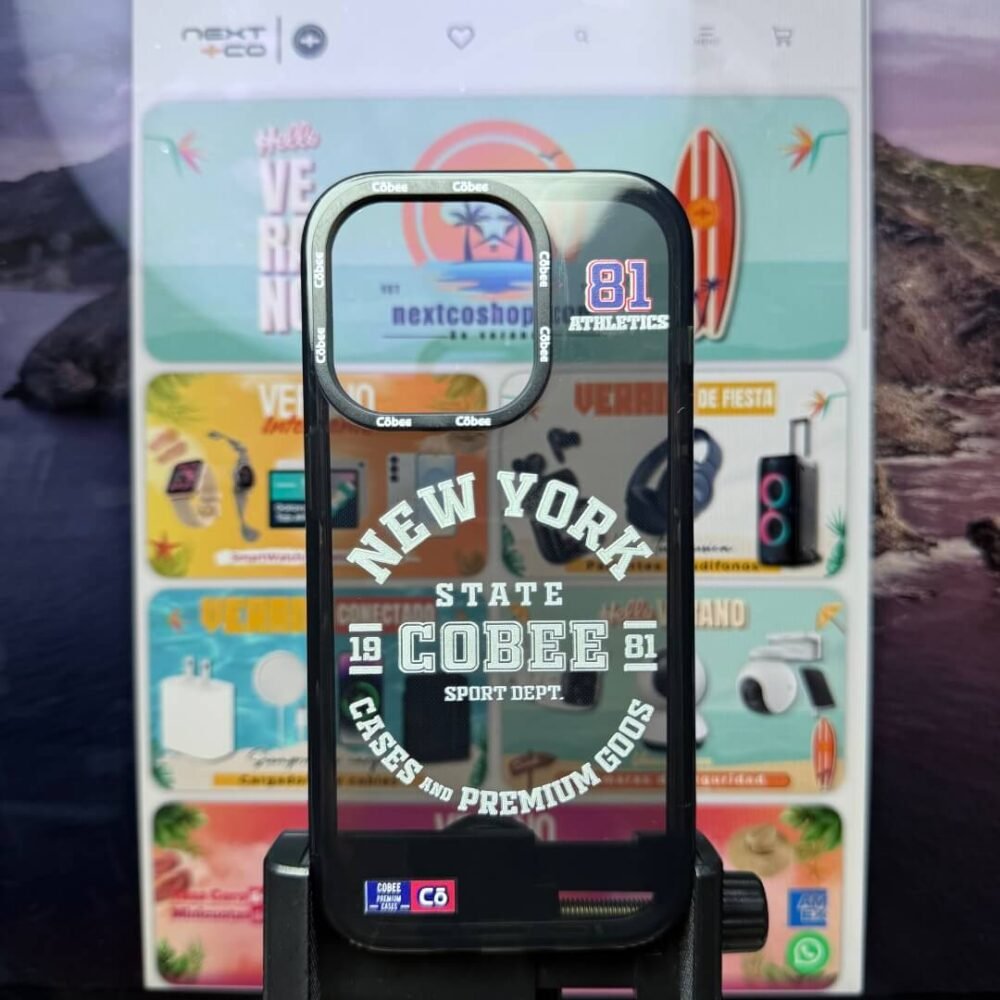 Estuche Cobee Log iPhone 14 Pro New York Negro