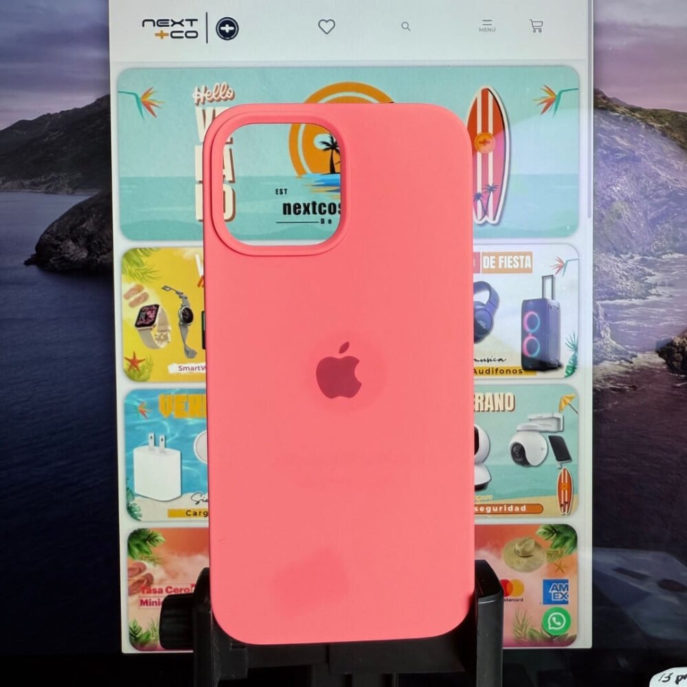 Estuche Silicon iPhone 13 Pro Max Fucsia