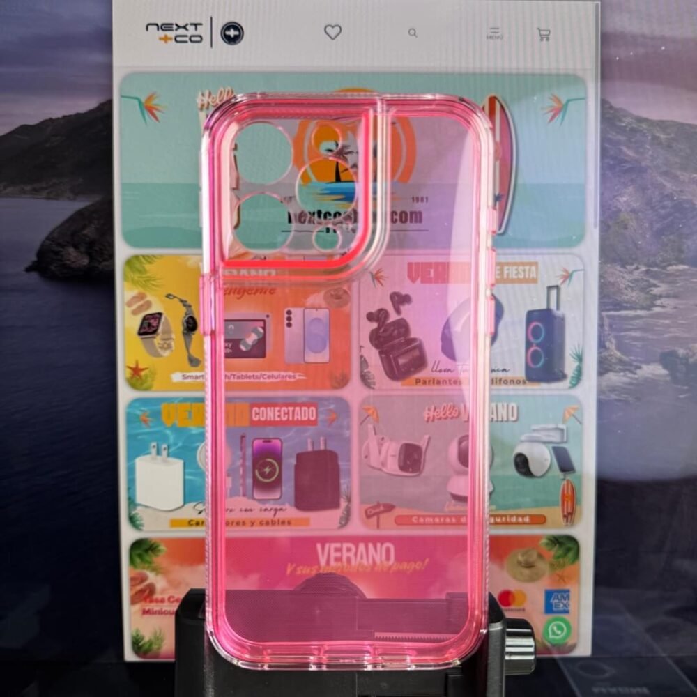 Estuche Space Cristal Iphone 16 Pro Max Fucsia