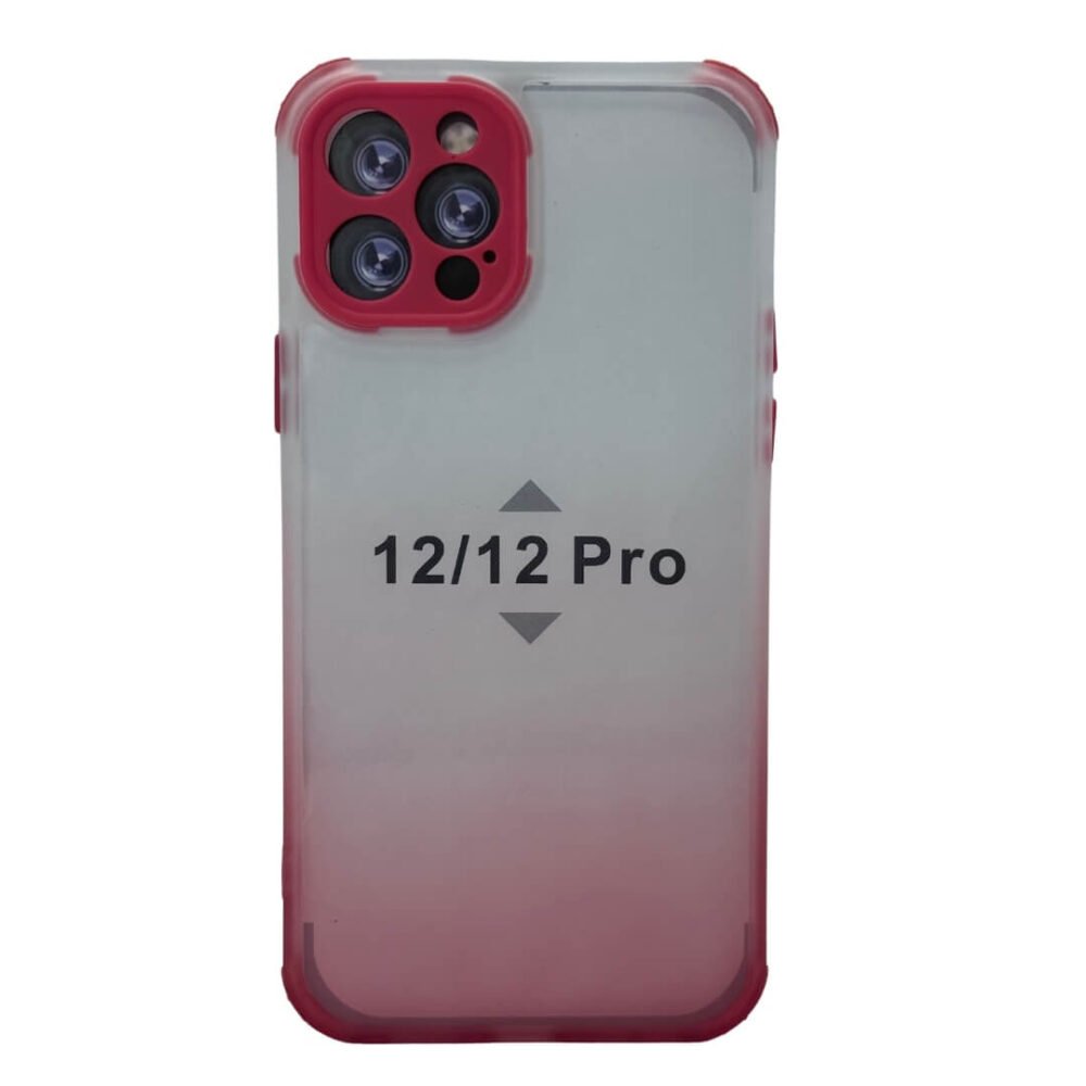 Estuche color difuminado iphone 12 pro Rojo
