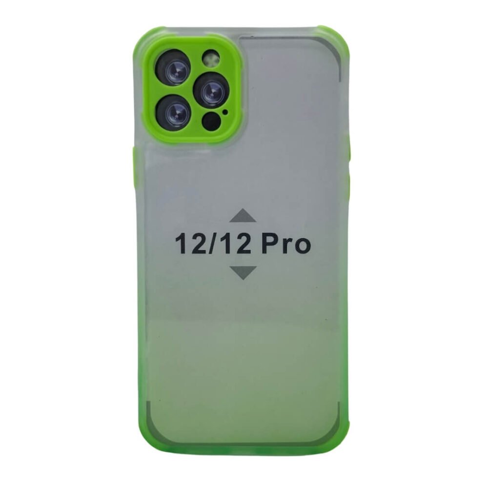 Estuche color difuminado iphone 12 pro Verde Neon