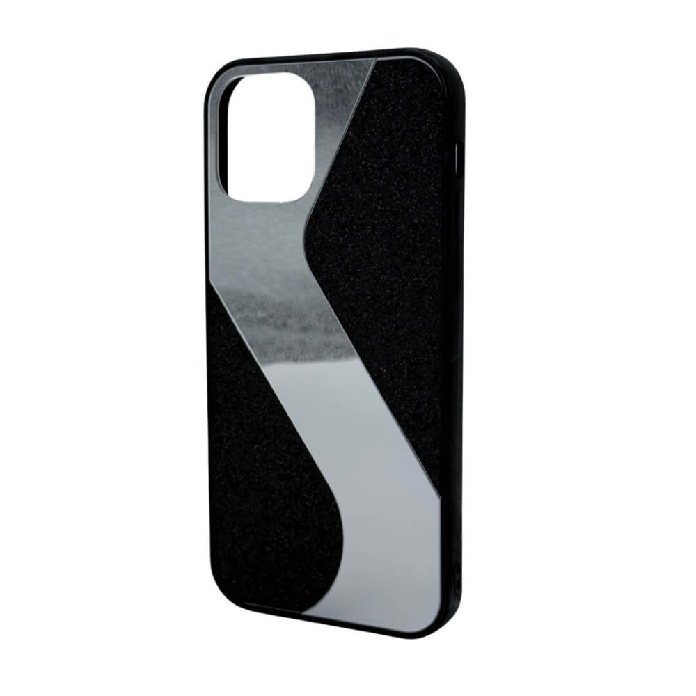 Estuche Escarchado con Espejo Iphone 12/ 12 Pro Negro
