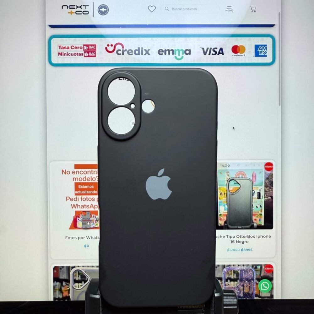Estuche Silicon Iphone 16 Negro
