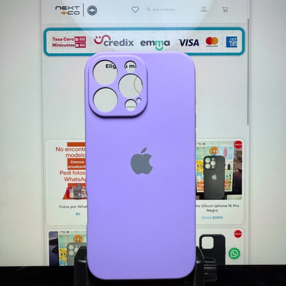 Estuche Silicon Iphone 16 Pro Max Lila