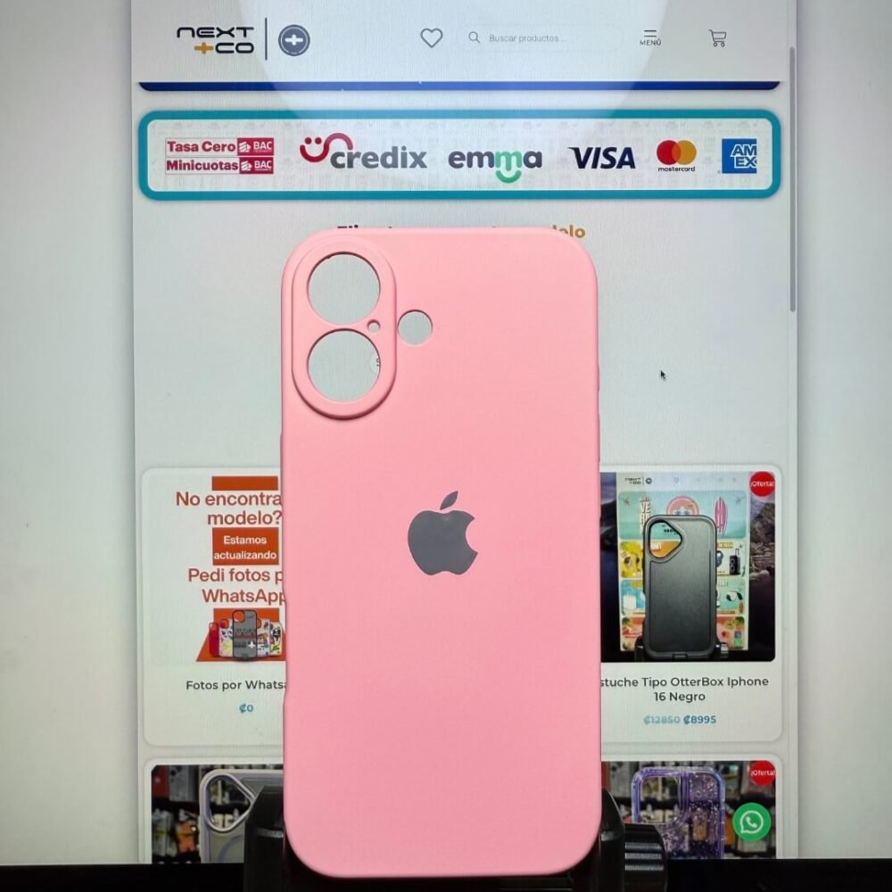 Estuche Silicon Iphone 16 Rosa