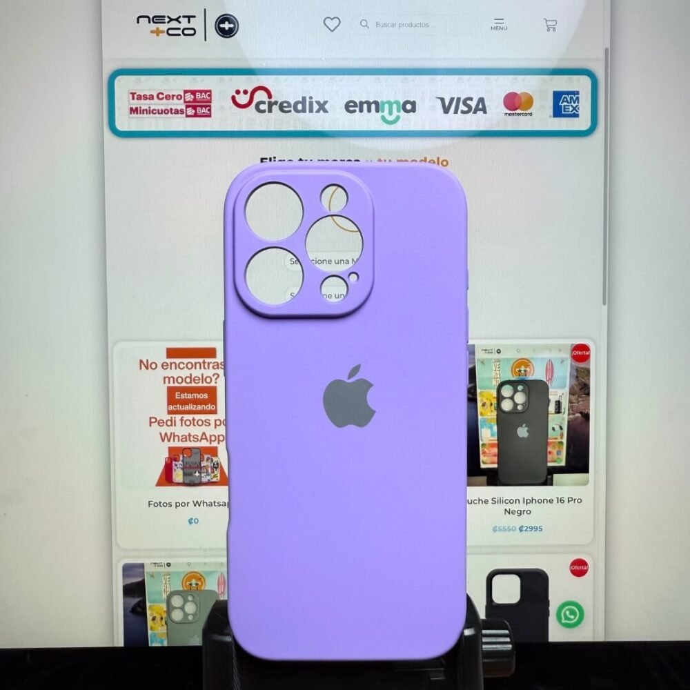 Estuche Silicon Iphone 16 Pro Lila