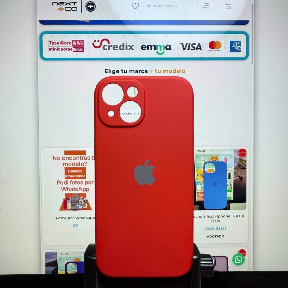Estuche Silicon Iphone 15 Rojo