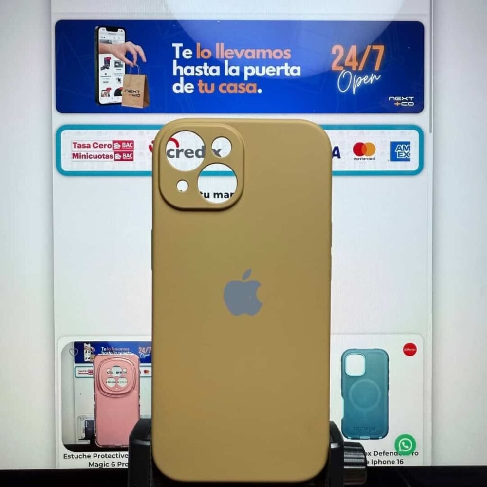 Estuche Silicon Iphone 15 Cafe Claro