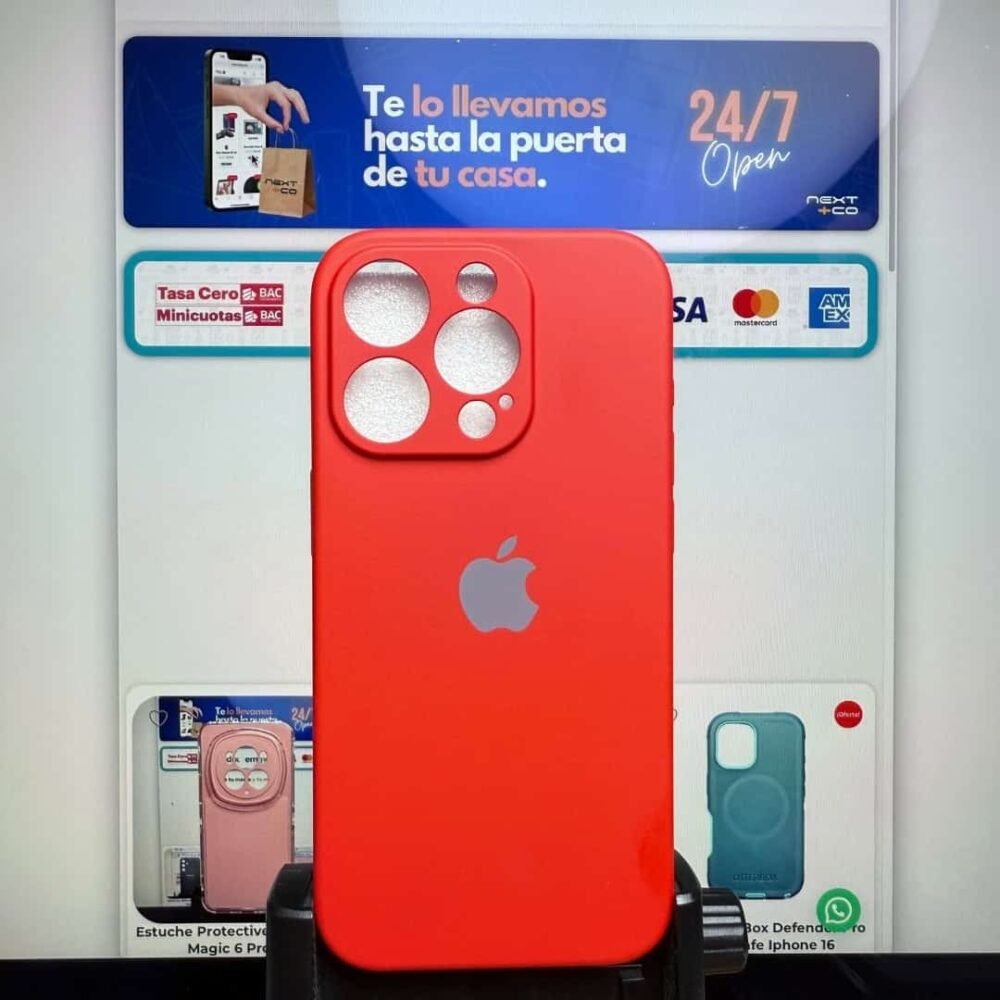 Estuche Silicon Iphone 15 Pro Rojo