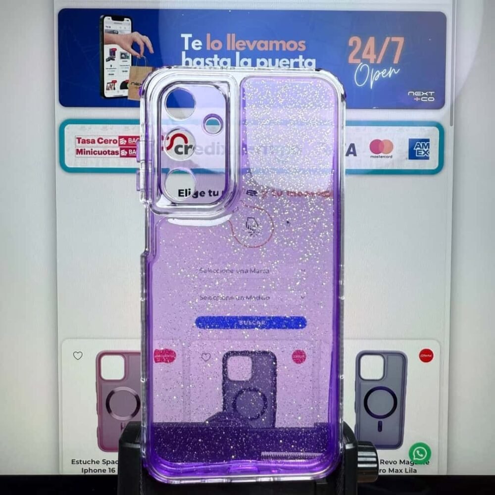 Estuche Escarcha 3 en 1 Samsung A16 Lila