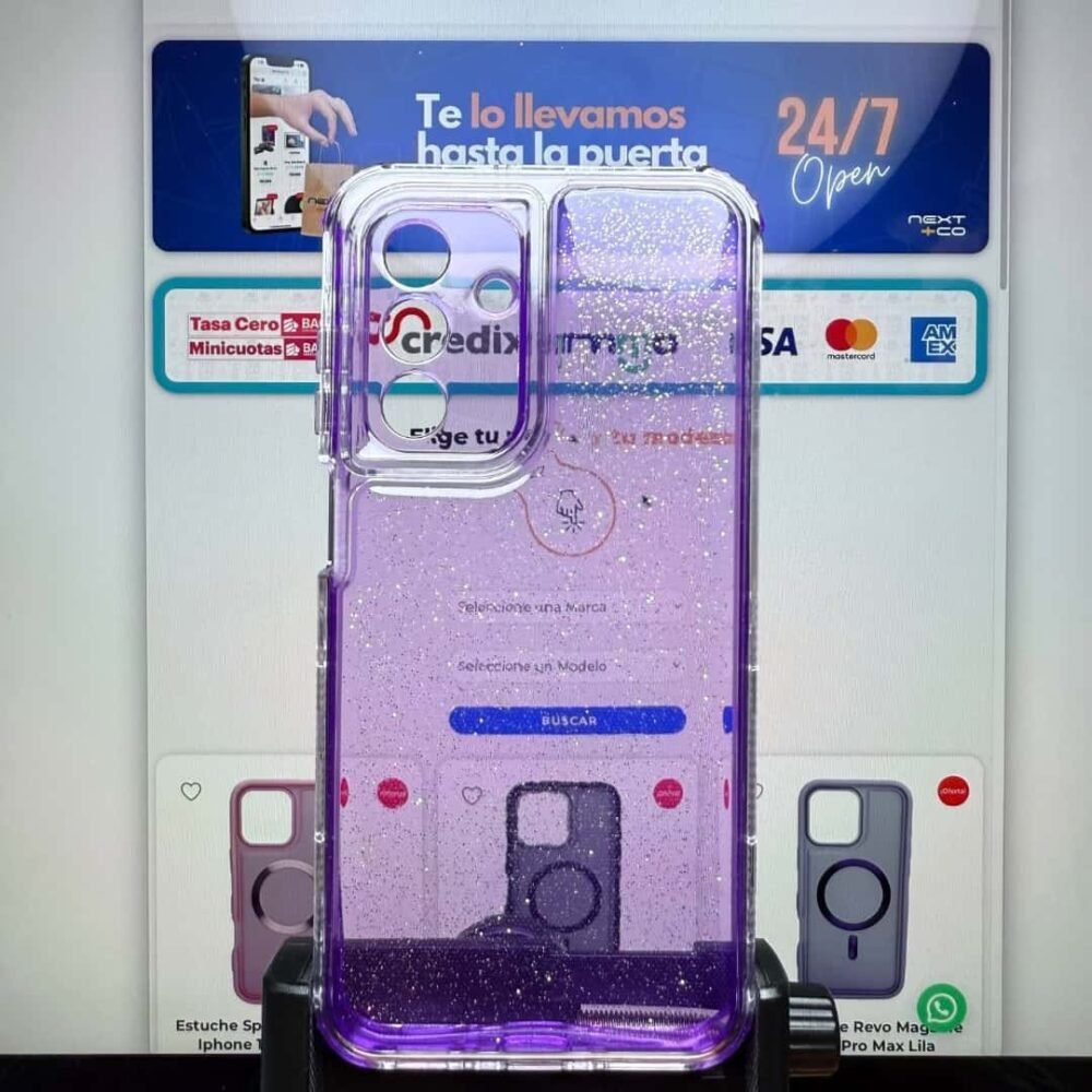 Estuche Escarcha 3 en 1 Samsung A26 Lila