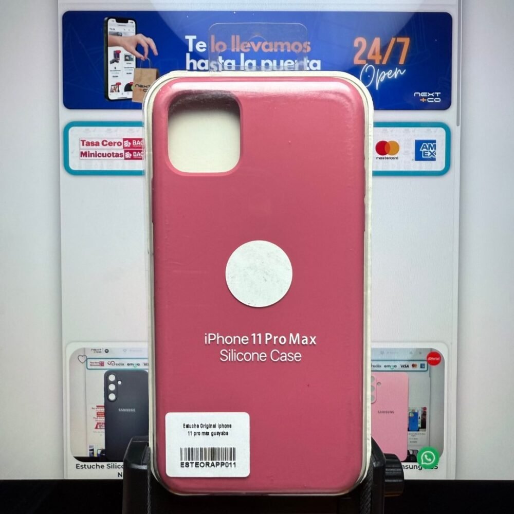Estuche Silicon iphone 11 pro max guayaba