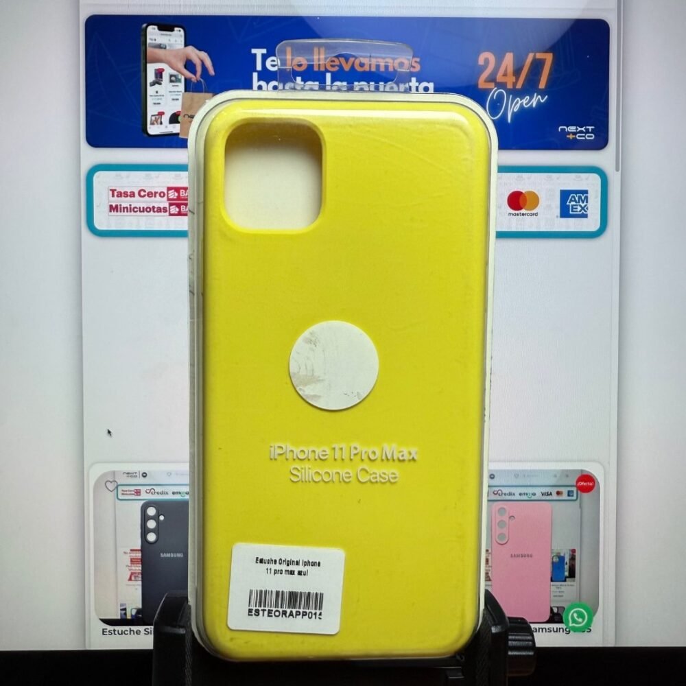 Estuche Silicon iphone 11 pro max amarillo